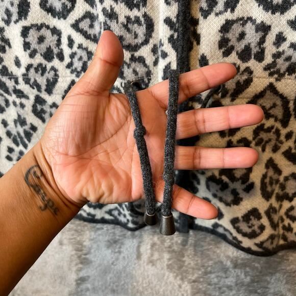 Pendleton‎ Cheetah Print Lambs Wool Angora Full Zip Sweater Jacket Size Large - Picture 5 of 7